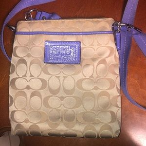 Like new light brown coach purse